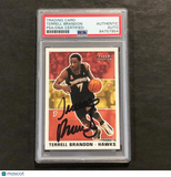 2003-04 Fleer #160 Terrell Brandon Signed Card AUTO PSA/DNA Slabbed Timberwolves