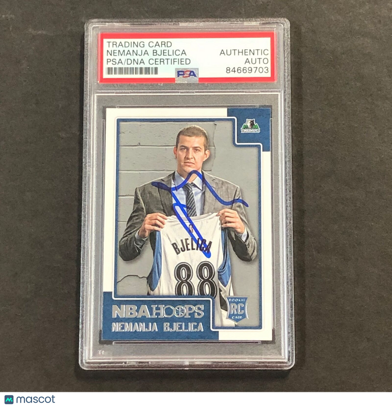 2015-16 NBA Hoops #284 Nemanja Bjelica Signed Card AUTO PSA/DNA Slabbed RC Timbe
