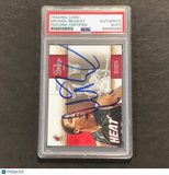2009-10 Panini Studio #68 Michael Beasley Signed Card AUTO PSA Slabbed Heat
