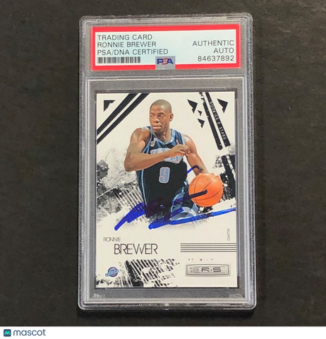 2009-10 Panini Rookies & Stars #96 Ronnie Brewer Signed Card AUTO PSA Slabbed Ja