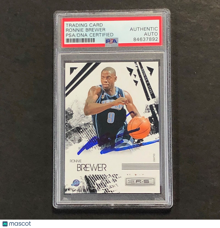 2009-10 Panini Rookies & Stars #96 Ronnie Brewer Signed Card AUTO PSA Slabbed Ja