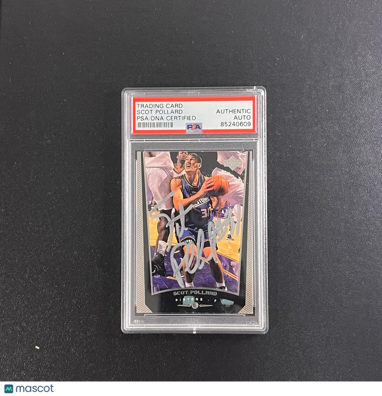1998 Upper Deck #48 Scot Pollard Signed Card AUTO PSA Slabbed Pistons