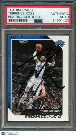 2018-19 NBA Hoops #229 Terrence Ross Signed Card AUTO PSA Slabbed Magic