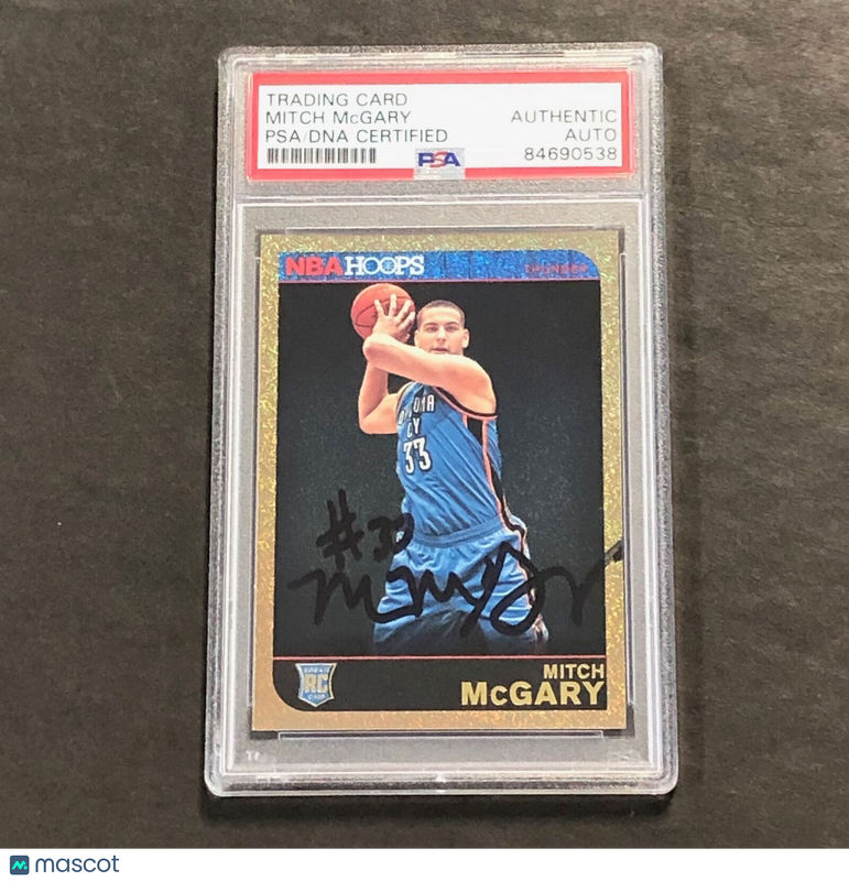 2014-15 NBA Hoops #278 Mitch McGary Signed Card AUTO PSA Slabbed RC Thunder