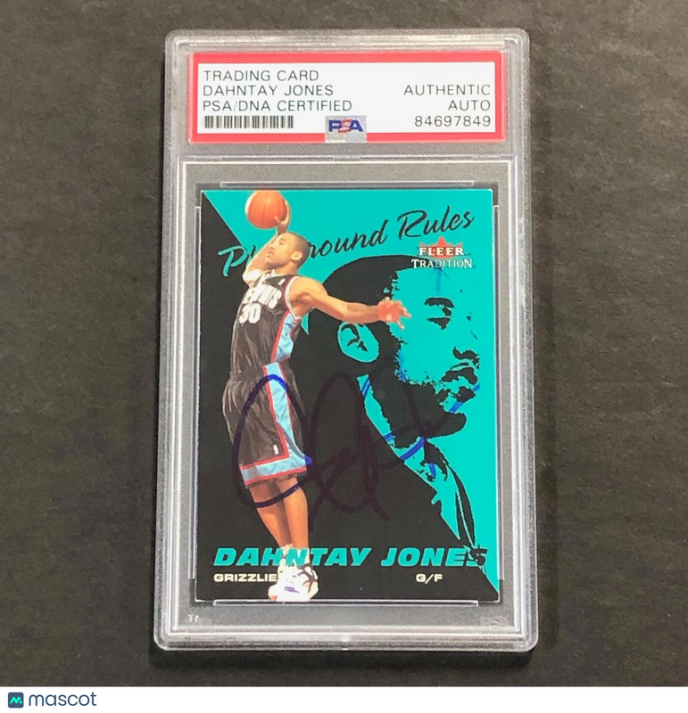 2003-04 Fleer Traditions #20 Dahntay Jones Signed Card AUTO PSA Slabbed Grizzlie