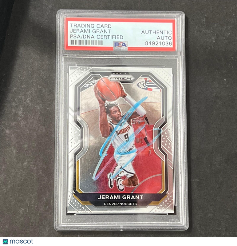 2020-2021 Panini Prizm #143 Jerami Grant Signed Card AUTO PSA Slabbed Nuggets