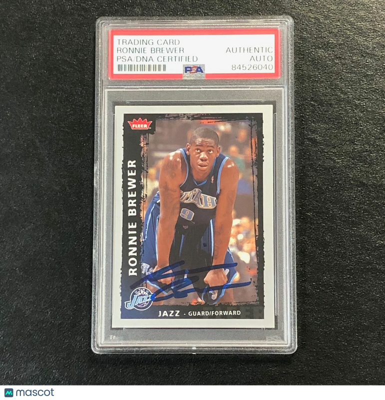 2008-09 Fleer #128 Ronnie Brewer Signed Card Auto PSA Slabbed Jazz
