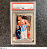 2013-14 Panini Prizm #184 Jonas Valanciunas Signed Card PSA Slabbed Raptors