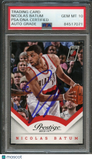 2013-14 Panini Prestige #12 Nicolas Batum Signed Card AUTO 10 PSA Slabbed Blazer