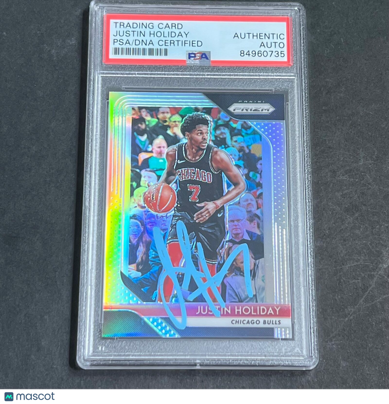 2018-19 Panini Prizm #150 Justin Holiday Signed Card AUTO PSA Slabbed Bulls