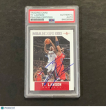 2015-16 NBA Hoops #170 Ty Lawson Signed Card AUTO PSA Slabbed Rockets