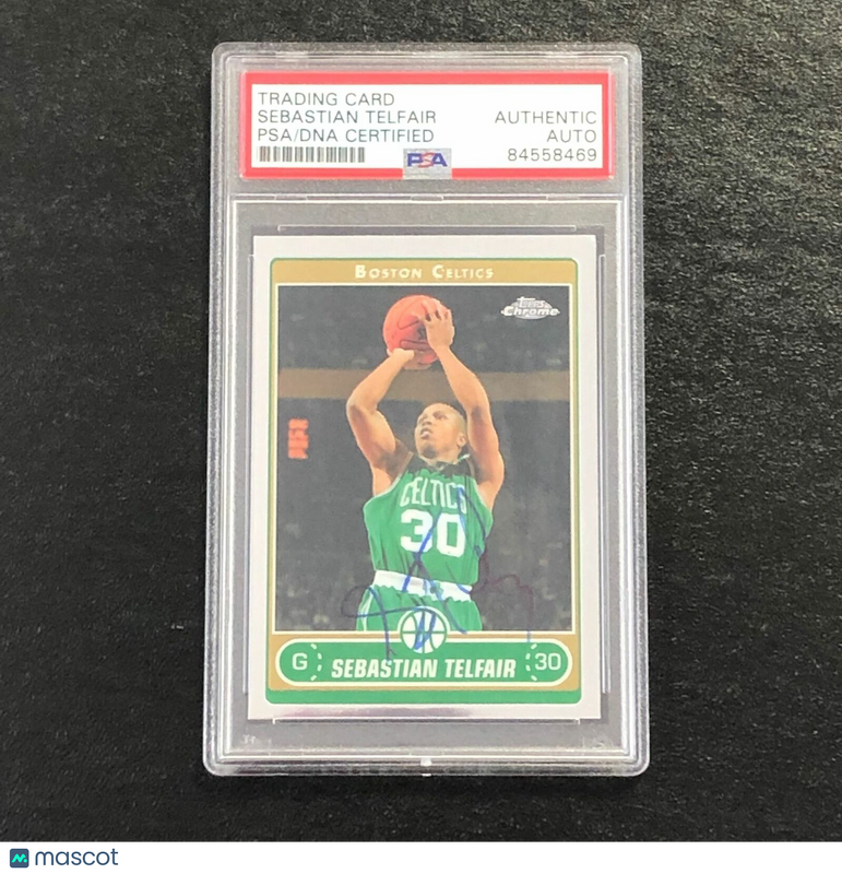2006-07 Topps Chrome #147 Sebastian Telfair Signed Card AUTO PSA/DNA Slabbed Bos