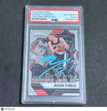 2016-17 Panini Prizm #276 Mason Plumlee Signed Card AUTO PSA Slabbed Trail Blaze