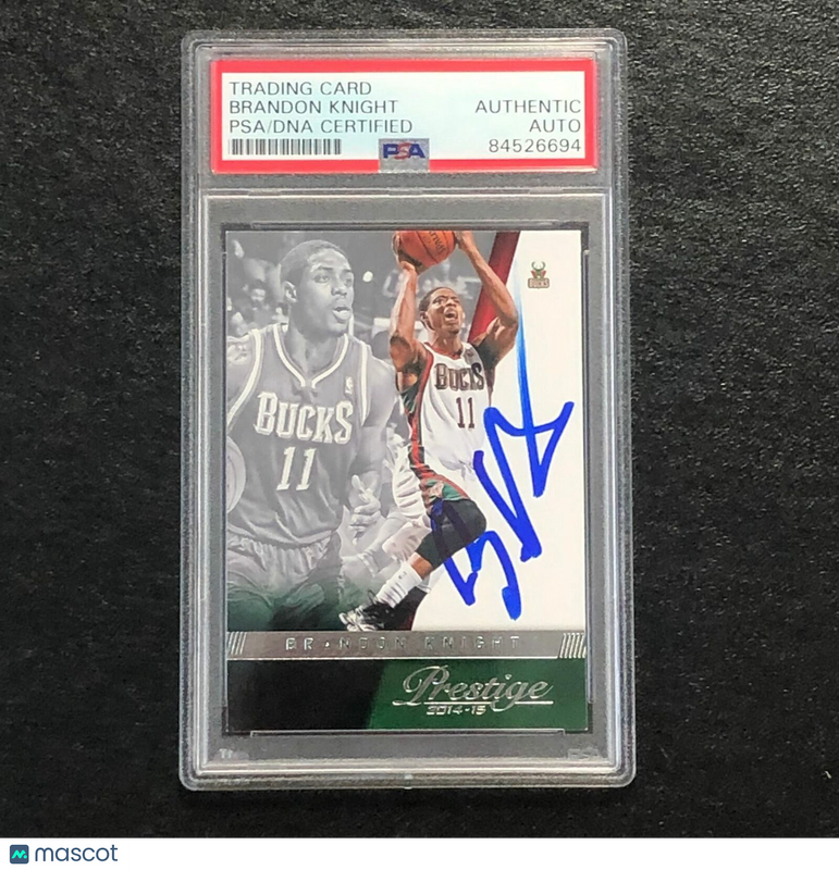 2014-15 Panini Prestige #56 Brandon Knight Signed Card AUTO PSA Slabbed Bucks