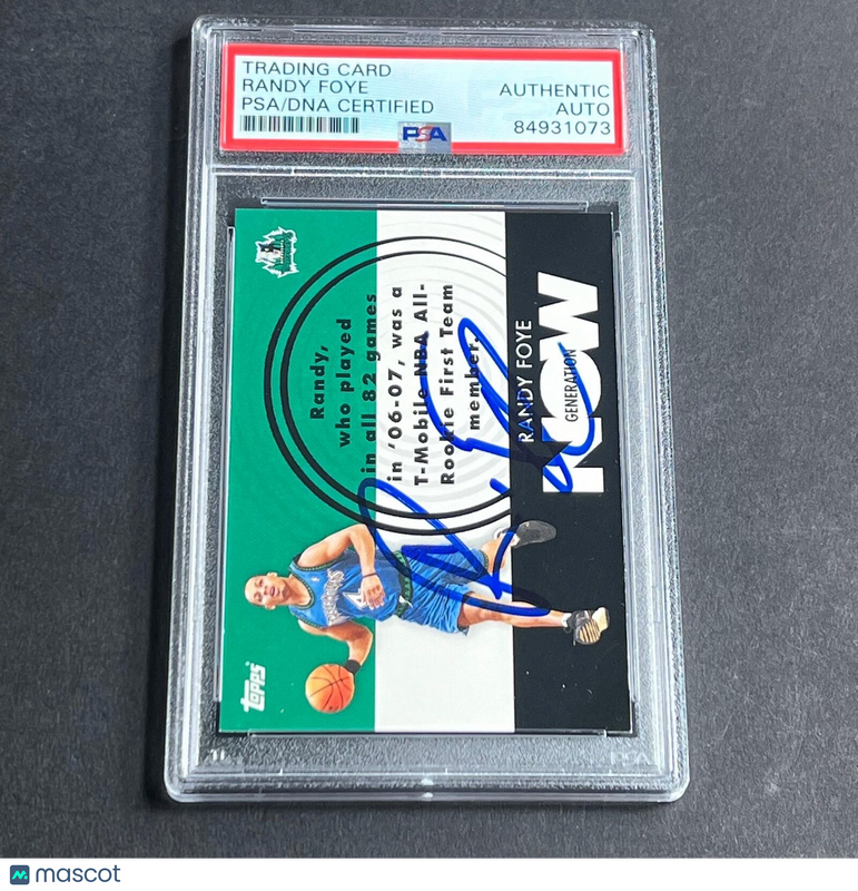 2007-08 Topps Generation Now #GN28 Randy Foye Signed Card AUTO PSA Slabbed Timbe