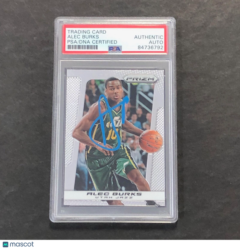 2013-14 Panini Prizm #162 Alec Burks Signed Card Auto PSA/DNA Encapsulated Jazz