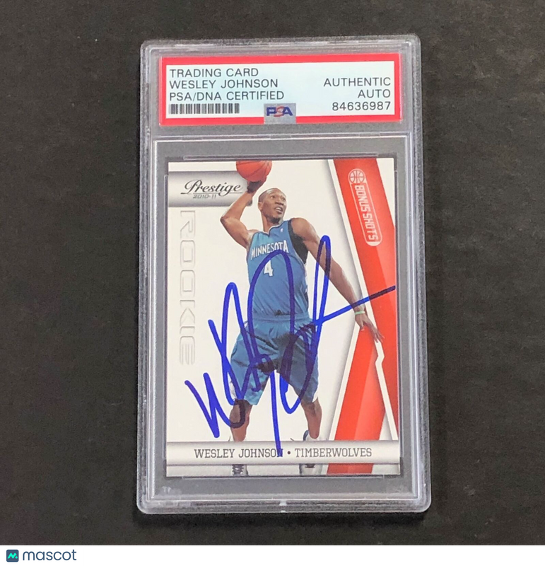 2010-11 Panini #214 Wesley Johnson Signed Card Auto PSA Slabbed Timberwolves