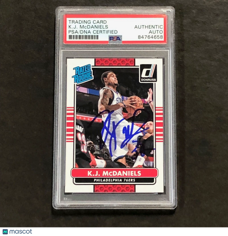 2014-15 Panini Donruss #231 KJ McDaniels Signed Card AUTO PSA Slabbed RC 76ers