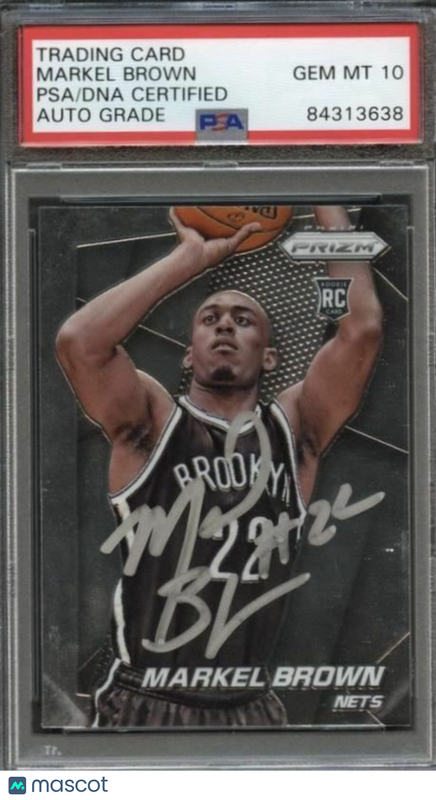2014-15 Panini Prizm #285 Markel Brown Signed Card AUTO Grade 10 PSA Slabbed RC