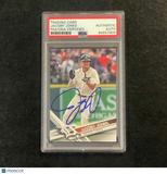 2017 Topps #139 Jacoby Jones Signed Card PSA Slabbed Auto Tigers