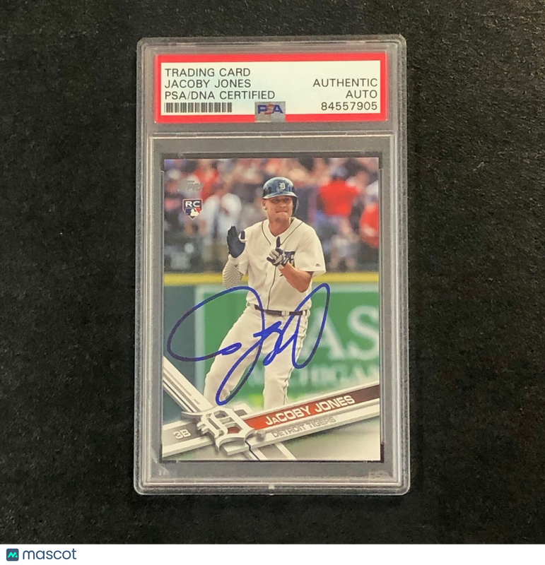 2017 Topps #139 Jacoby Jones Signed Card PSA Slabbed Auto Tigers