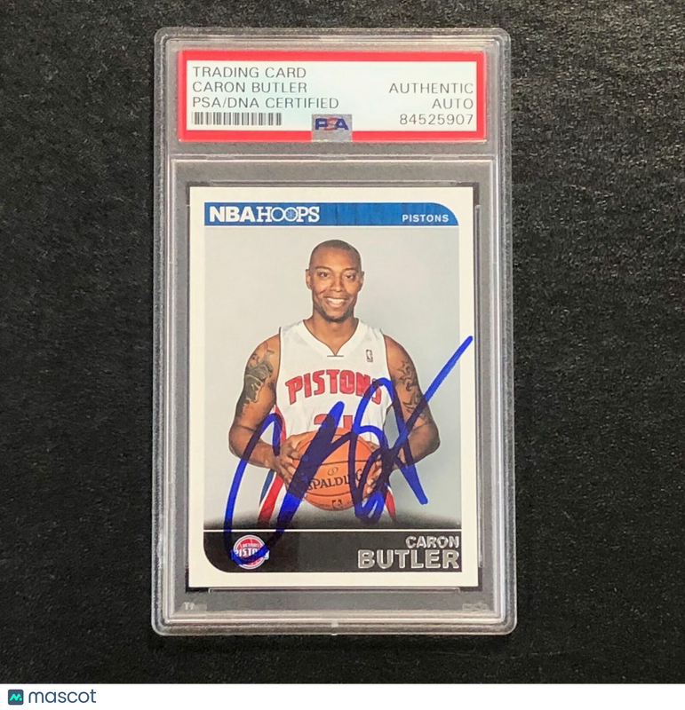 2014-15 NBA Hoops #139 Caron Butler Signed Card AUTO PSA Slabbed Pistons
