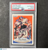 1990 Fleer #26 Greg Kragen Signed Card AUTO PSA Slabbed Broncos