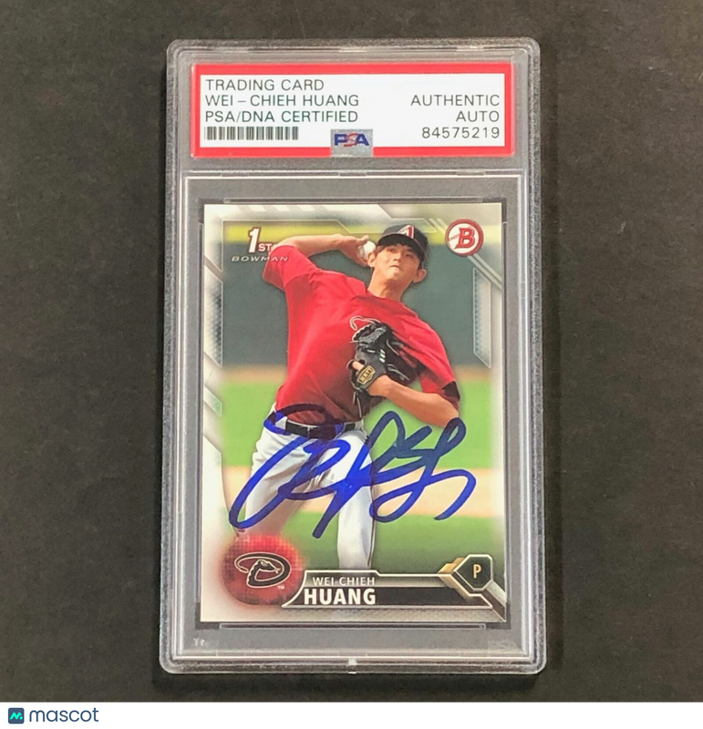 2016 Bowman Prospects #BP1 Wei-Chieh Huang Signed Card PSA Slabbed Auto Dbacks