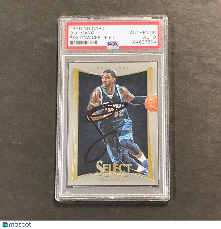 2012-13 Panini Select #28 O.J. Mayo Signed Card Auto PSA Slabbed Mavericks