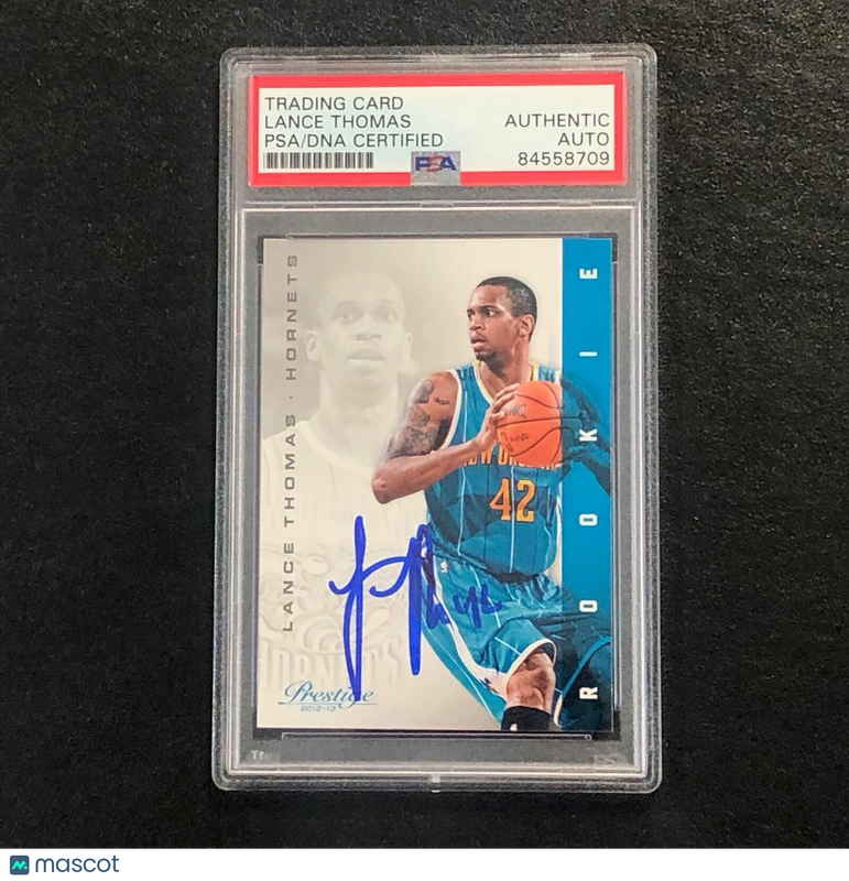 2012-13 Panini Prestige #186 Lance Thomas Signed Card AUTO PSA Slabbed RC Hornet