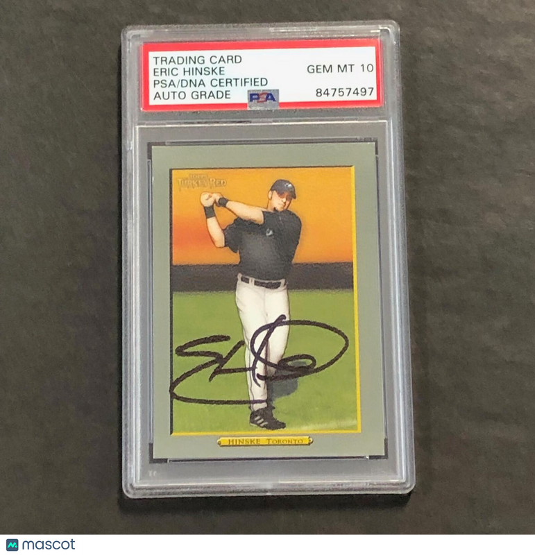 2005 Topps Turkey Red #108 Eric Hinske Signed Card PSA/DNA Slabbed AUTO 10 Bluej