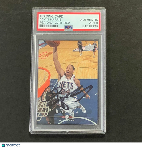 2008-09 Upper Deck First Edition #51 Devin Harris Signed Card AUTO PSA Slabbed