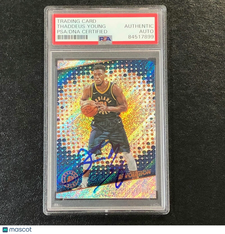 2017-18 Panini Revolution #23 Thaddeus Young Signed Card AUTO PSA Slabbed Pacers