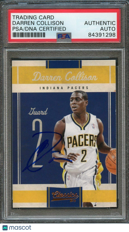 2010-11 Panini Classics #73 Darren Collison Signed Card AUTO PSA Slabbed Pacers