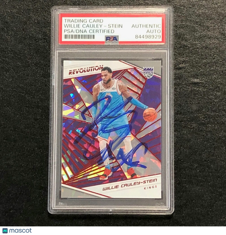 2018-19 Panini Revolution Galactic #47 Willie Cauley-Stein Signed Card AUTO PSA