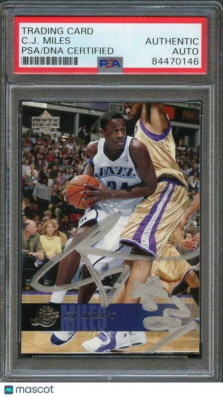 2006-07 Upper Deck #192 C.J. Miles Signed Card PSA Slabbed Jazz