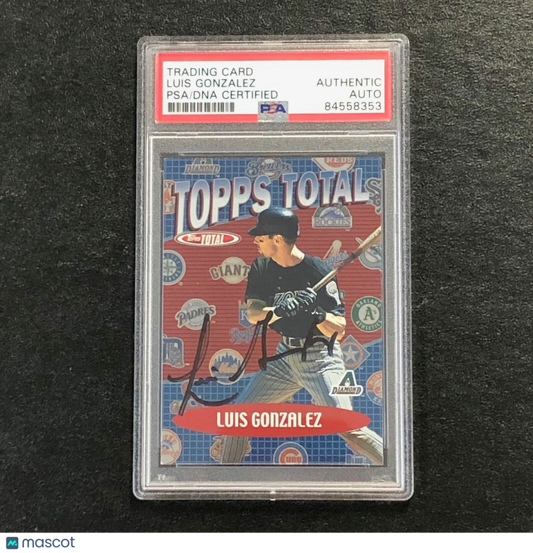 2002 Topps Total #TT17 Luis Gonzalez Signed Card PSA Slabbed Auto Dbacks