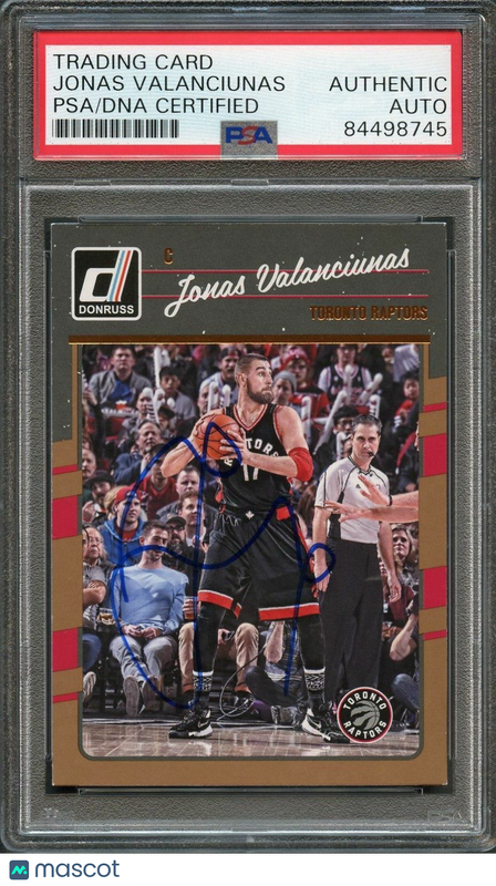 2016-17 Donruss Basketball #107 Jonas Valanciunas Signed Card AUTO PSA Slabbed T