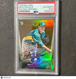 2012 Topps #60 Brad Peacock Signed Card PSA Slabbed AUTO Athletics RC