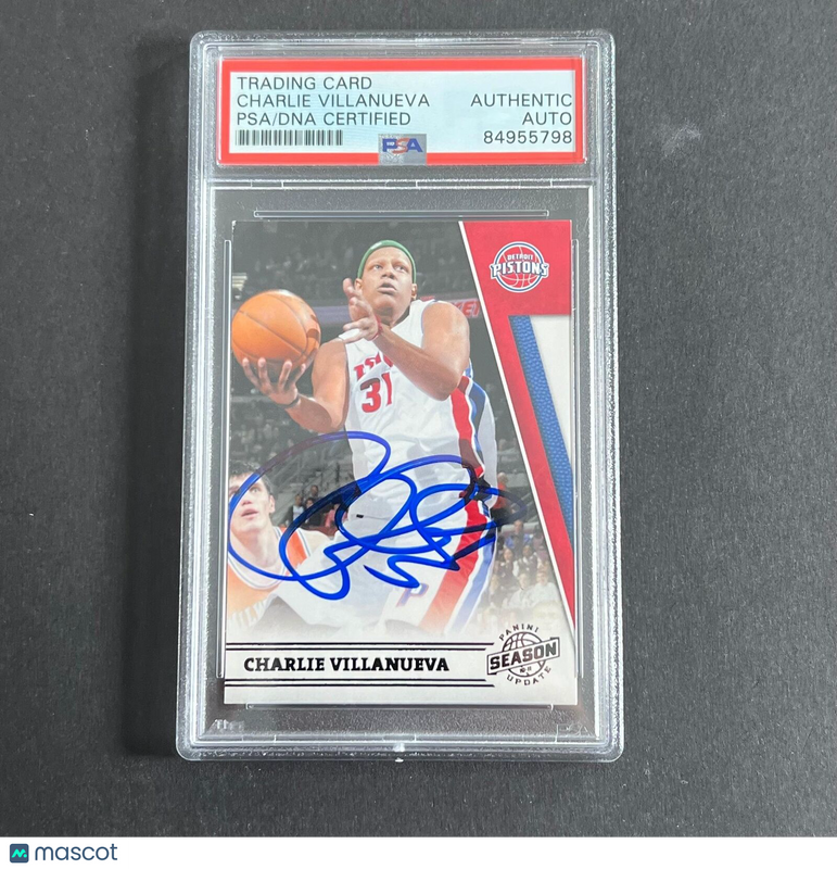 2011 Panini #48 Charlie Villanueva Signed Card Auto PSA Slabbed Pistons