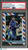 2018-19 Prizm Red White & Blue #290 Wesley Matthews Signed Card AUTO PSA Slabbed