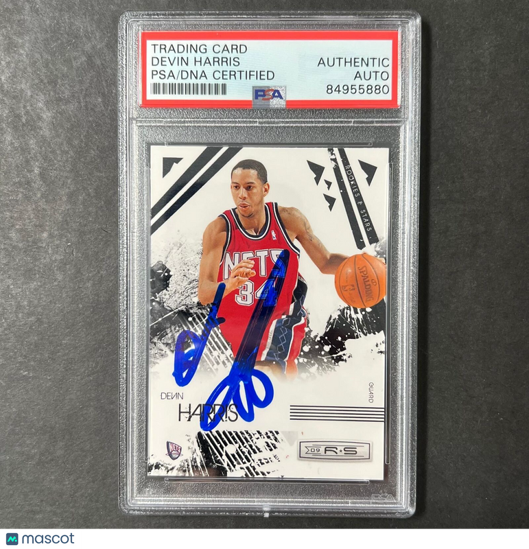 2009-10 Panini Rookies and Stars #57 Devin Harris Signed Card AUTO PSA Slabbed N
