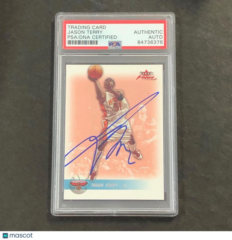 2003-04 Fleer Focus #67 Jason Terry Signed Card AUTO PSA Slabbed Hawks
