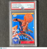 2009-10 NBA Upper Deck #6 Maurice Evans signed Card Auto PSA Slabbed Hawks