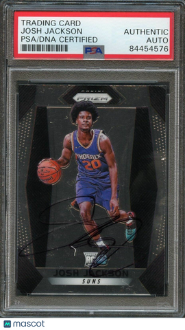 2017-18 Panini Prizm #61 Josh Jackson Signed Rookie Card AUTO PSA Slabbed RC Sun