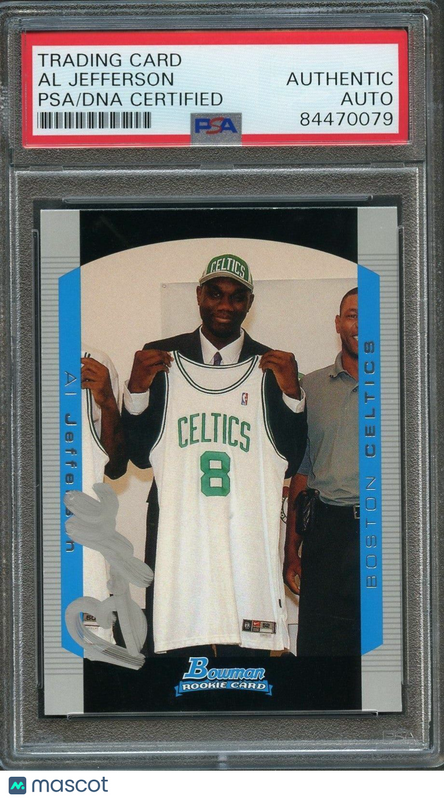2004-05 Bowman #115 AL JEFFERSON Signed Card AUTO PSA Slabbed RC Celtics