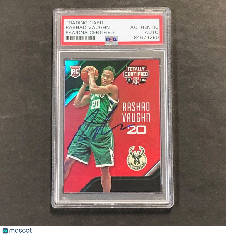 2015-16 Panini Totally Certified #166 Rashad Vaughn Signed Card AUTO PSA Slabbed