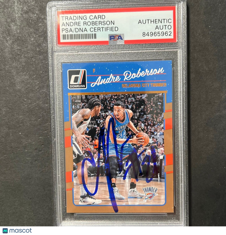 2016-17 Panini Donruss #149 Andre Roberson Signed Card AUTO PSA Slabbed Thunder