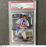 2016 Topps Bowman #BCP29 Juan Yepez Signed Card AUTO PSA Slabbed Braves