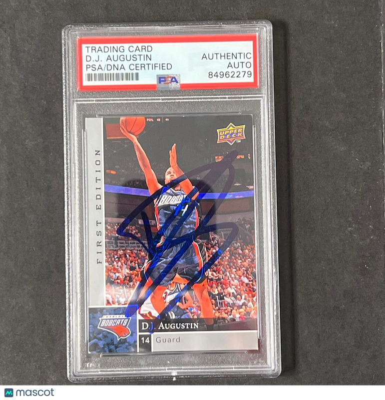 2009-10 Upper Deck Basketball #13 D.J. Augustin Signed Card AUTO PSA Slabbed Bob